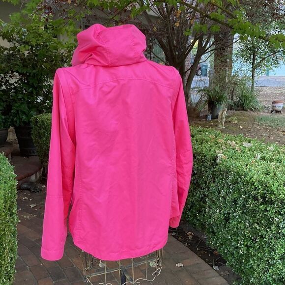 EUC J Jill Pink & Orange Two In One Hooded Jacket Size S - Picture 4 of 11
